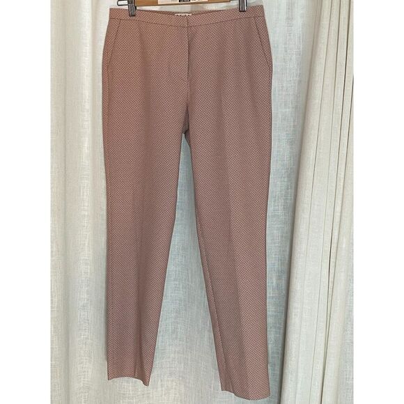 Reiss Slim Fit‎ Tailored Ankle Pants Mauve and White Geometric Print-Size 6. EUC - Picture 1 of 5